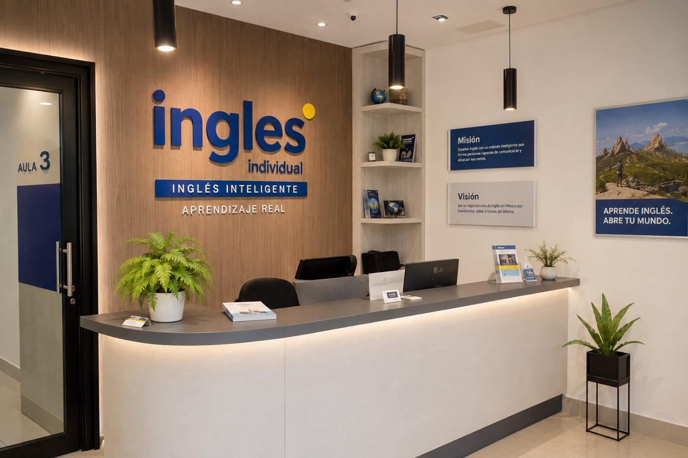 Recepción moderna de Inglés Individual Colima